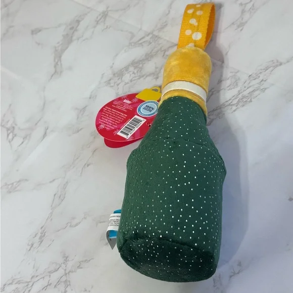 BARK Super Chewer Green Belly Rubby Bubbly Crinkle Squeaker Dog Toy - Picture 3 of 9